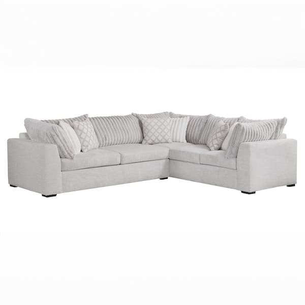 Steve Silver Miguel 100 in. White 2-Piece Sectional Sofa