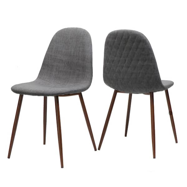 Noble House Caden Light Grey Fabric Upholstered Dining Chair (Set of 2)