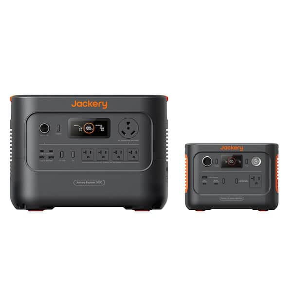 3600W Rated/7200W Peak Push Button Start Generator Explorer 3000 v2 with Explorer 300Plus, Essential Home Backup/Outdoor