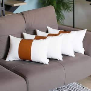 HomeRoots Charlie Set of 2-Rustic Brown Geometric Throw Pillows 1 in. x 20  in. 2000400953 - The Home Depot