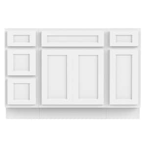 48 in. W x 21 in. D x 32.5 in. H Bath Vanity Cabinet without Top in White