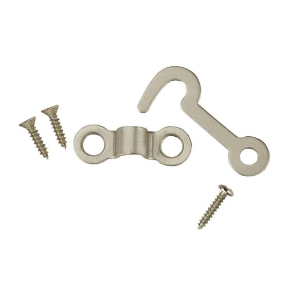 Everbilt 3/4 in. x 1-1/8 in. Satin Nickel Hook and Staple