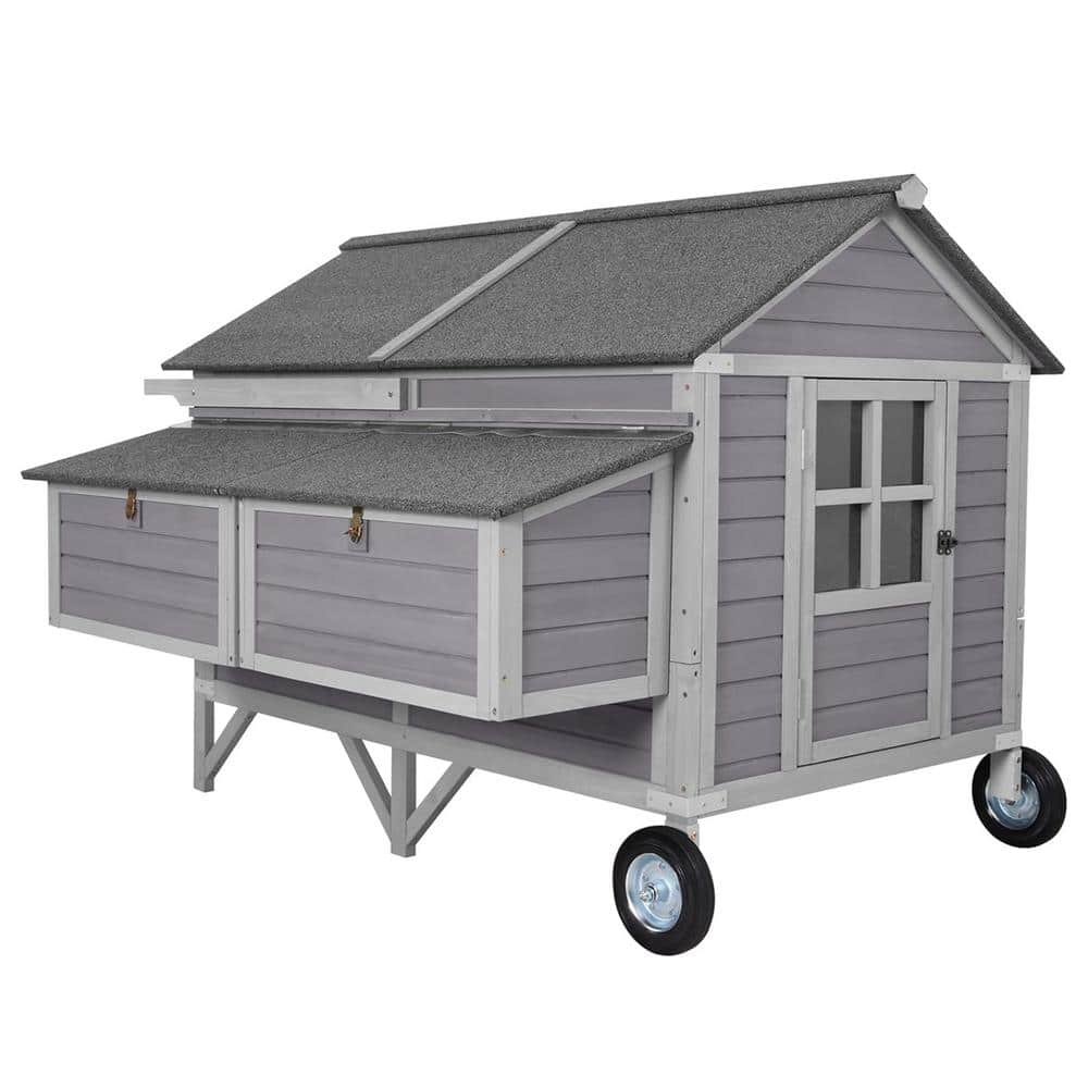 Extra-Large Wooden Chicken Tractor for 8/10 Chickens