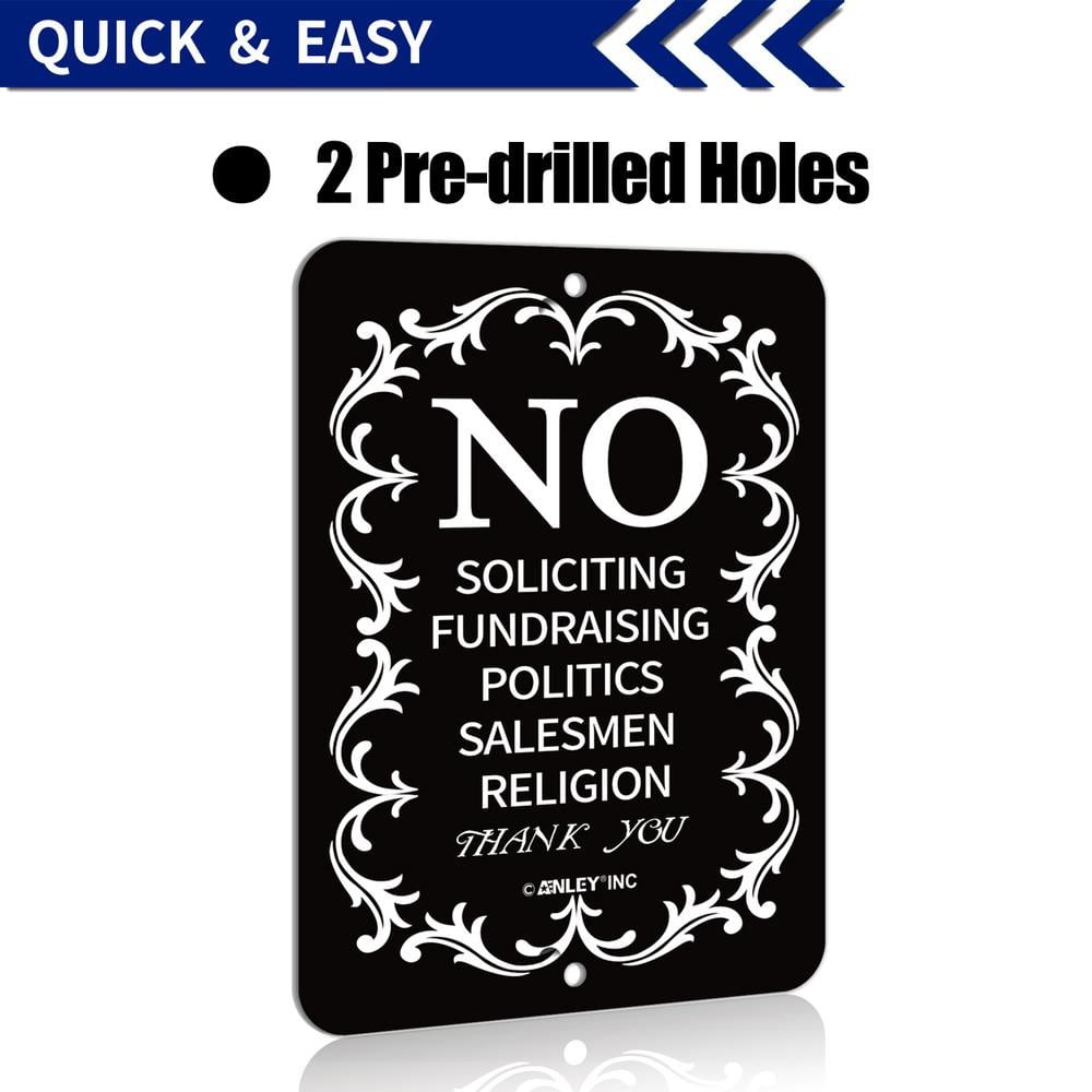 Inbox Zero No Soliciting Sign for Home and Business, Do Not Ring The Bell Sign 6" x 4.5"