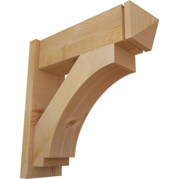 Ekena Millwork 8 in. x 26 in. x 26 in. Imperial Arts and Crafts Rough Sawn Douglas Fir Outlooker