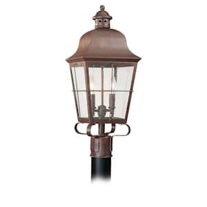 Chatham 2-Light Outdoor Weathered Copper Post Top