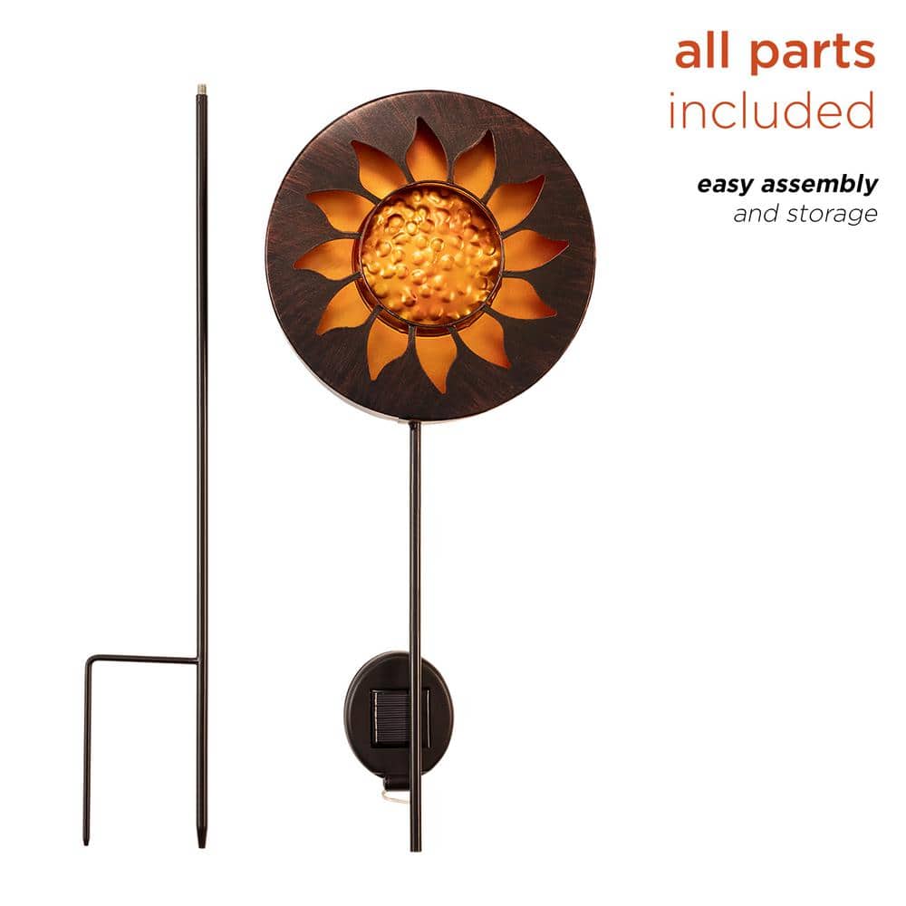Solar Powered Sunflower Garden Stake with LED Lights