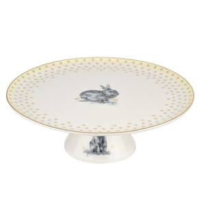 Meadow Lane 1-Tier White Porcelain Cake Stand