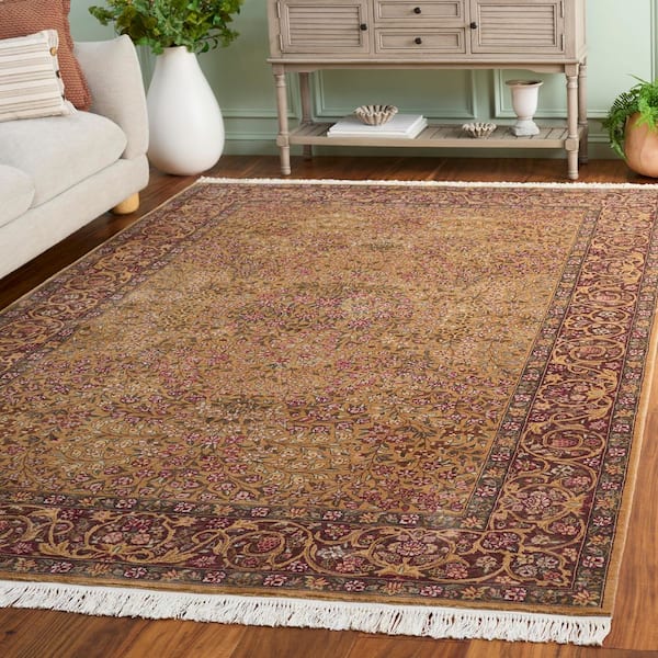 Royal Kerman 6 ft. x 9 ft. Gold/Brown Oriental Area Rug