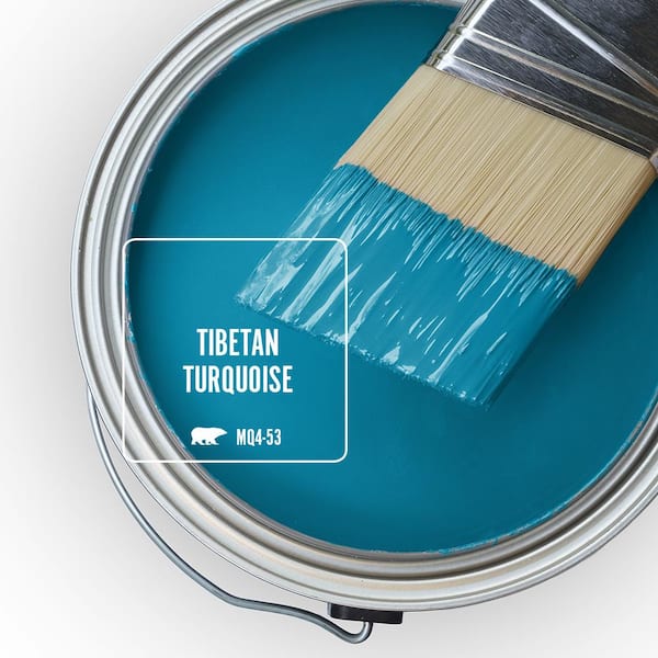 BEHR MARQUEE 1 gal. #MQ4-21 Caicos Turquoise One-Coat Hide Satin Enamel Interior Paint & Primer