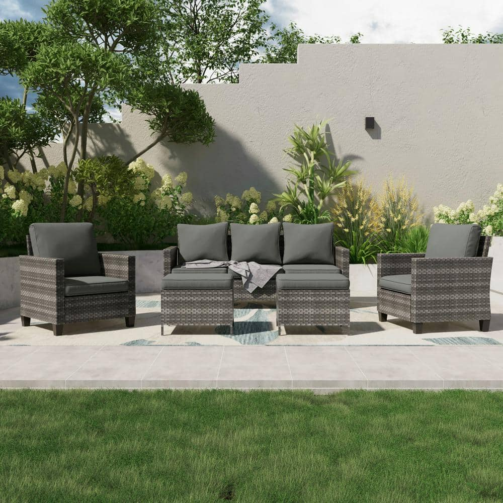 Reviews For JOYESERY 5-Piece Outdoor Patio Conversation Set Widened ...