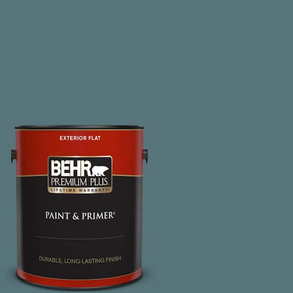 BEHR PREMIUM PLUS 1 gal. Home Decorators Collection #HDC-FL15-03 Blue Sage Flat Exterior Paint & Primer