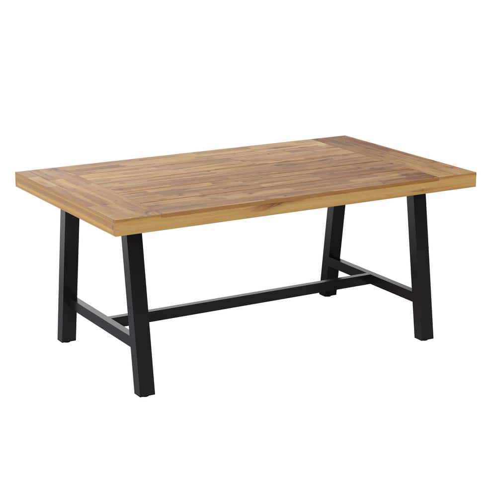 Black Rectangle Steel Outdoor Dining Table price history on PriceWatchPro