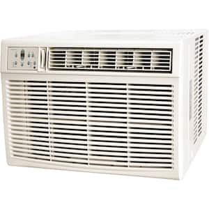 25,000 BTU 230V Window Air Conditioner Cools 1500 Sq. Ft. with Heater, Sleep Mode and Auto Restart in White