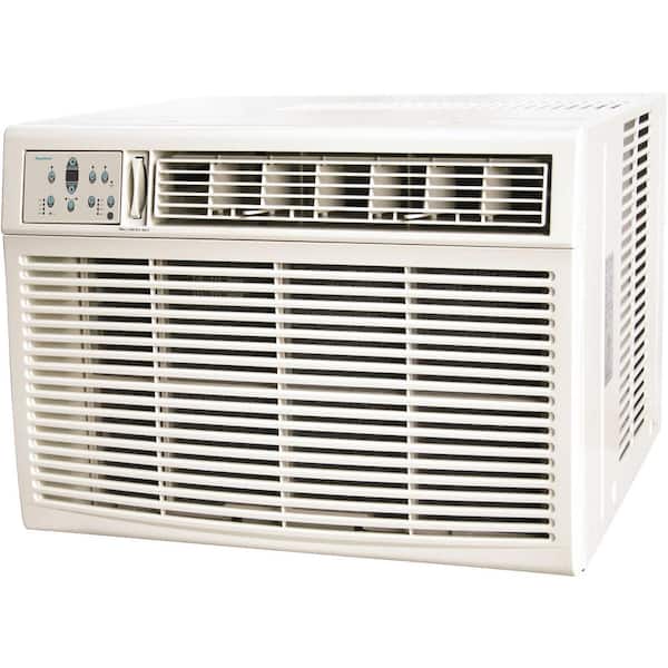 Keystone 25,000 BTU 230V Window Air Conditioner Cools 1500 Sq. Ft. with Heater, Sleep Mode and Auto Restart in White