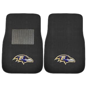 NFL Baltimore Ravens 2-Piece 17 in. x 25.5 in. Carpet Embroidered Car Mat