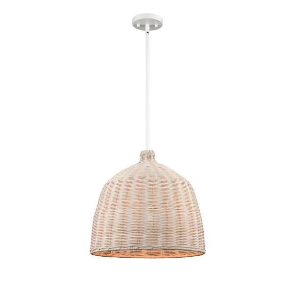 Millennium Lighting Elise 1 Light 16 in. White Pendant 9026-WH