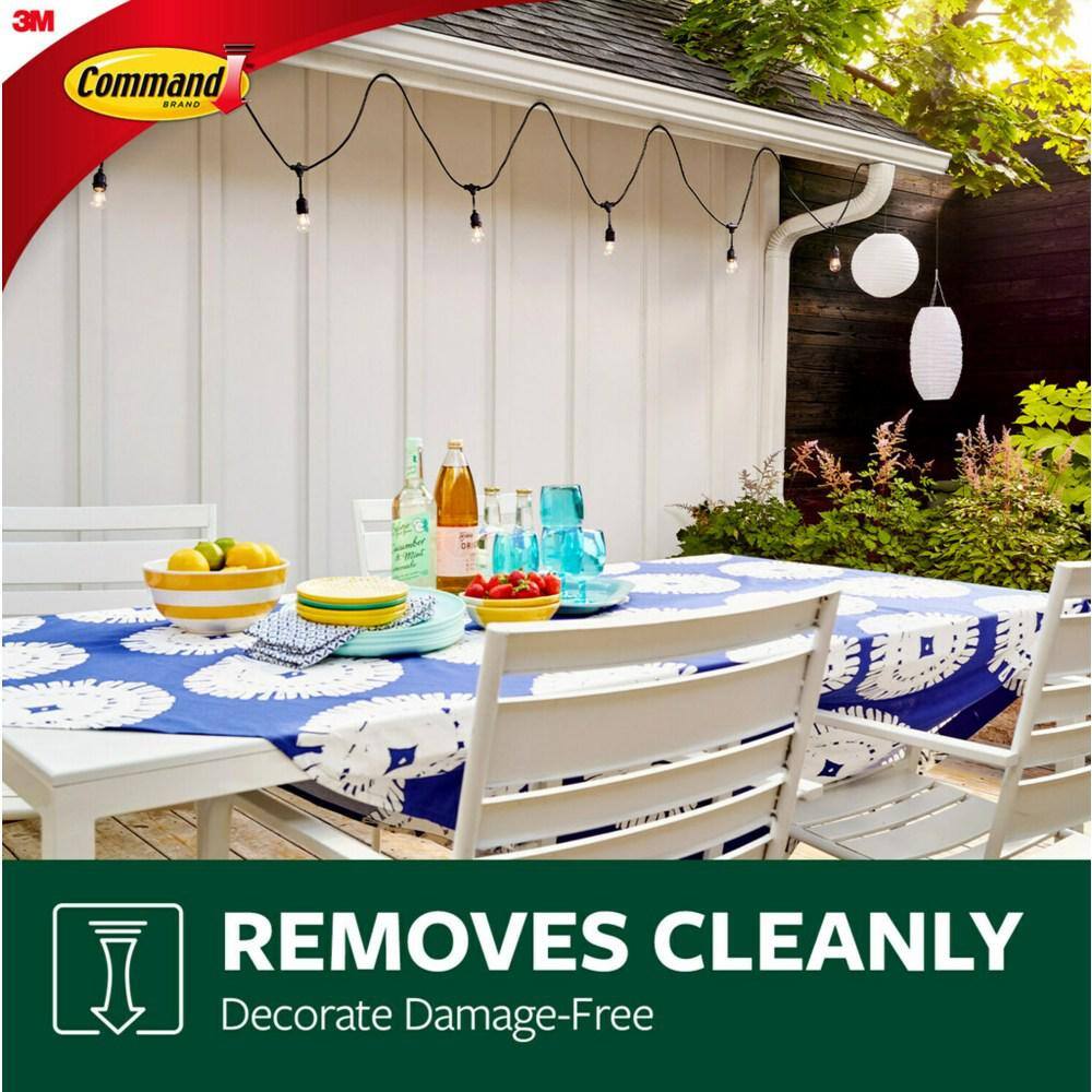 Clear Outdoor Light Clips with Adhesive Strips, 30-Pack