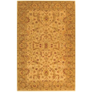 Antiquity Ivory/Brown 4 ft. x 6 ft. Border Area Rug