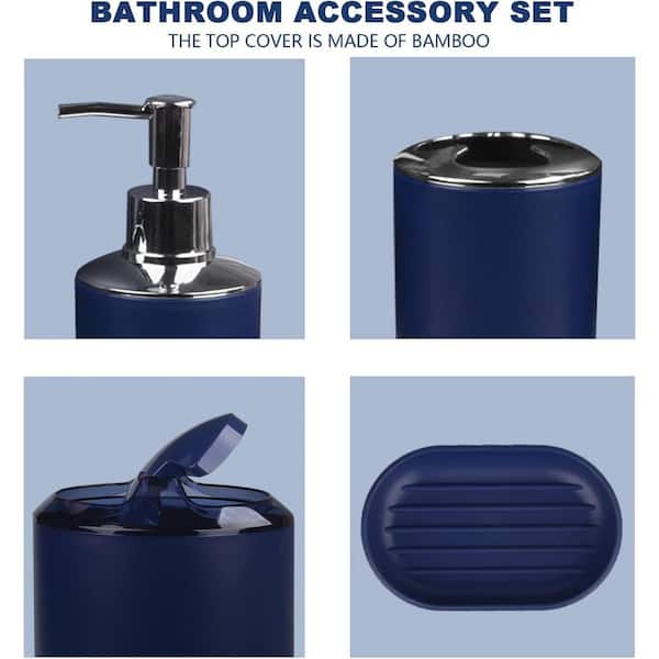 CERBIOR Bathroom Accessories Set 6 Piece Bath Ensemble Includes Soap D