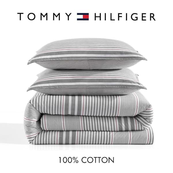 Tommy Hilfiger Danbury Stripe 2-Piece White/Navy/Red Plain Weave