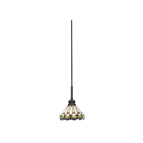 Unbranded Albany 60-Watt 1-Light Espresso Pendant Mini Pendant Light Cyprus Art Glass and Light Bulb Not Included