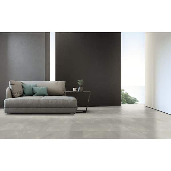 Madison Celeste 12 in. x 24 in. Matte Porcelain Stone Look Floor and Wall Tile (16 sq. ft./Case)