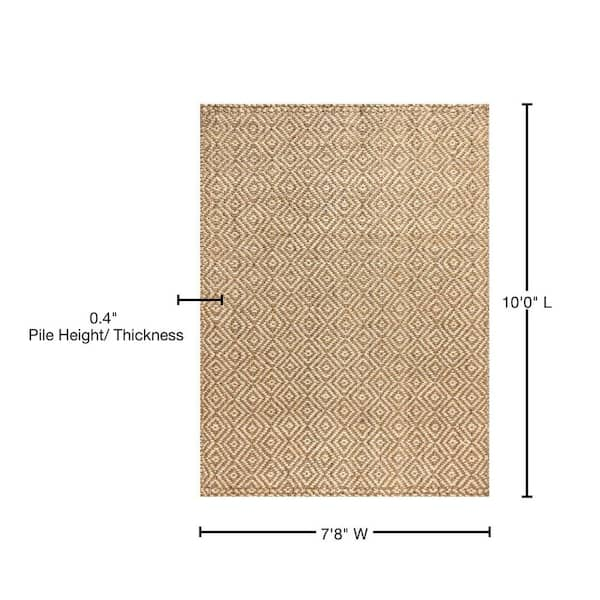 JONATHAN Y Natural 8 ft. x 10 ft. Estera Hand Woven Boucle Chunky Jute Area  Rug NFR102A-8 - The Home Depot