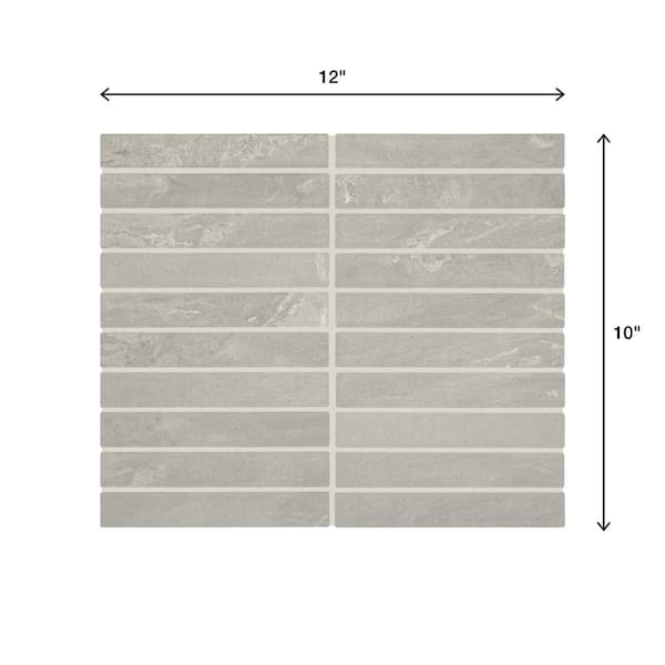 Daltile Bryne Mist 12 in. x 10 in. Glazed Ceramic Straight Joint Mosaic Tile (8.3 sq. ft./case)