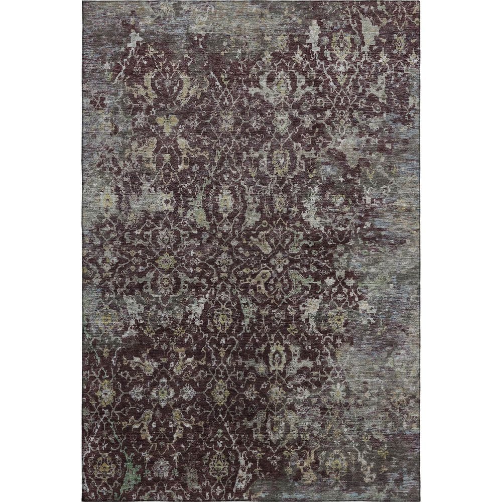Mayfield Premium Machine Washable Abstract AMF2359 Burgundy 3 ft. x 5 ft. Area Rug price history on PriceWatchPro