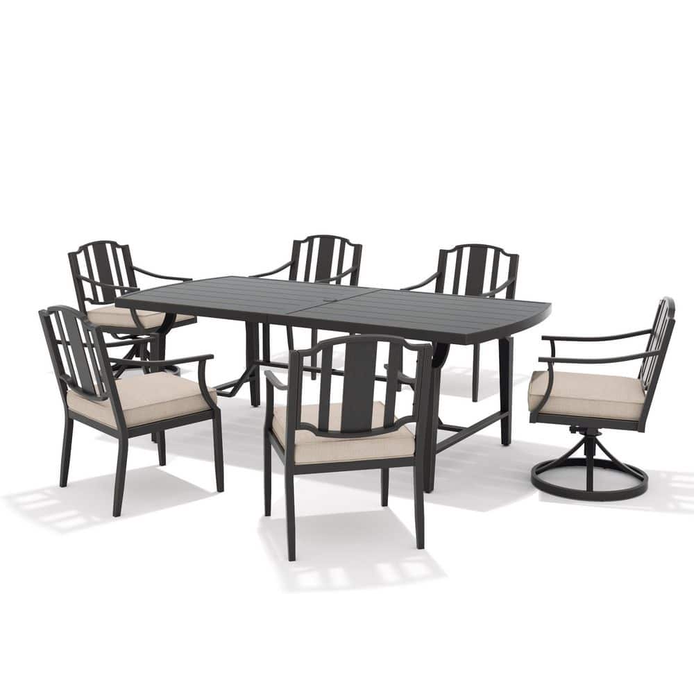 Tamarin 7-Piece Aluminum Patio Outdoor Dining Set with Cushions price history on PriceWatchPro