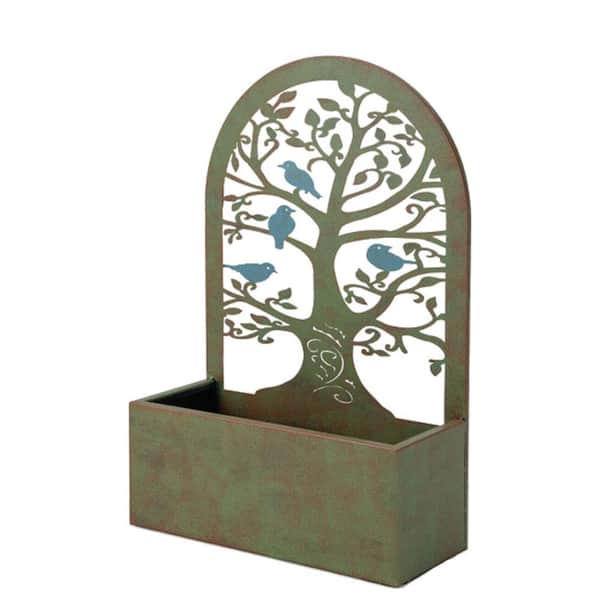 Amucolo Set of 2 Decorative Metal Raised Garden Bed for Climbing Plants