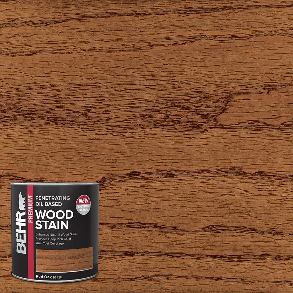 BEHR PREMIUM 1 qt. #TIS-528 Red Oak Transparent Oil-Based