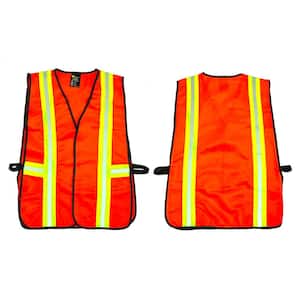 Orange All Industrial Safety Vest with Reflective Strip Neon