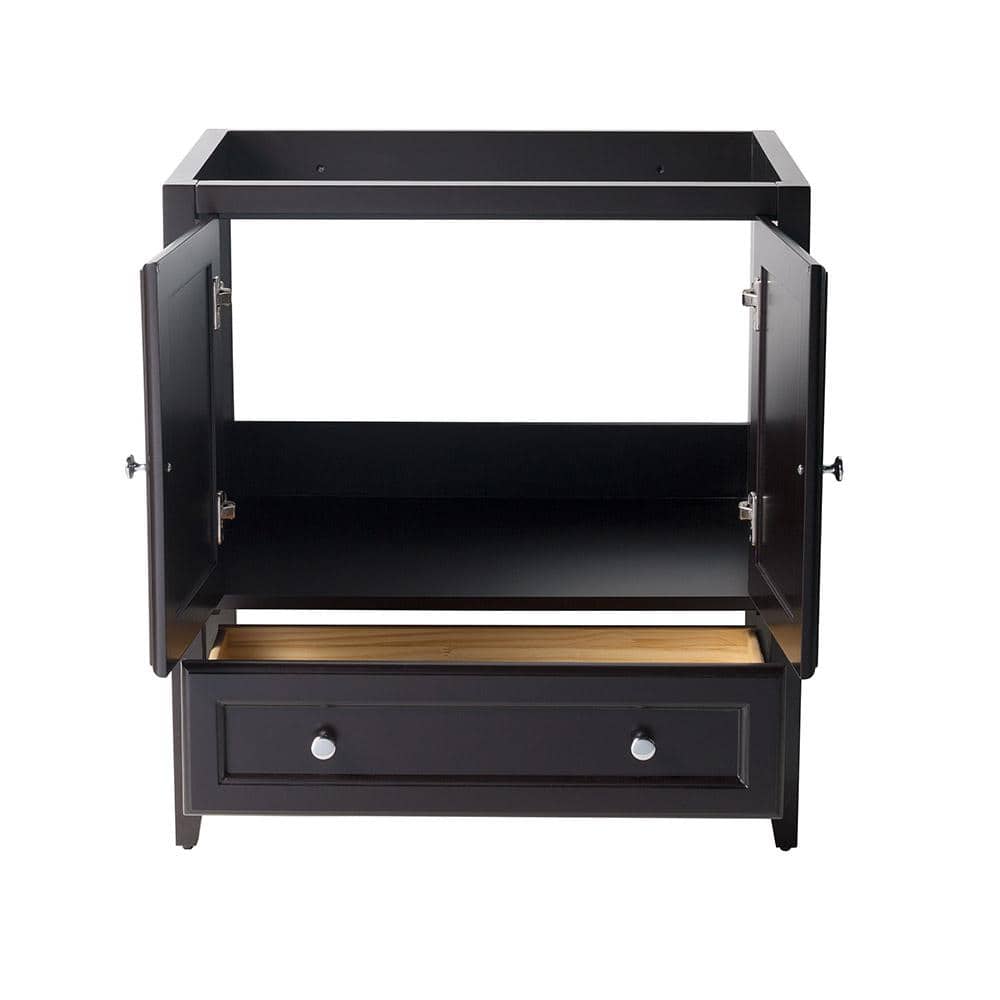 Espresso Engineered Wood 30" Freestanding Single Vanity Base