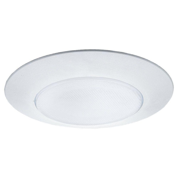 Flat Glass Shower 6 in. White Recessed Trim