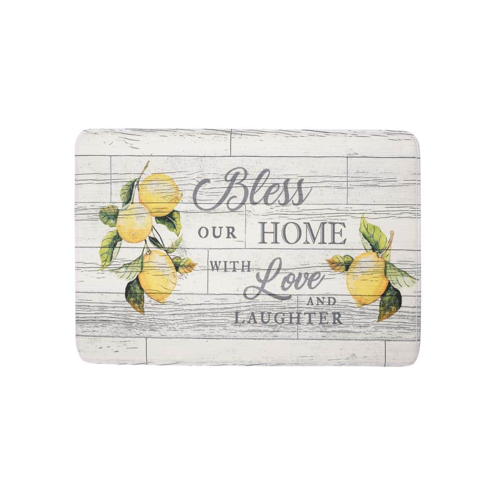 EverGrace Bless Our Home Rectangle Kitchen Mat 22in X 35in   Multi Colored Evergrace Kitchen Mats Eg2008km3502 64 1000 