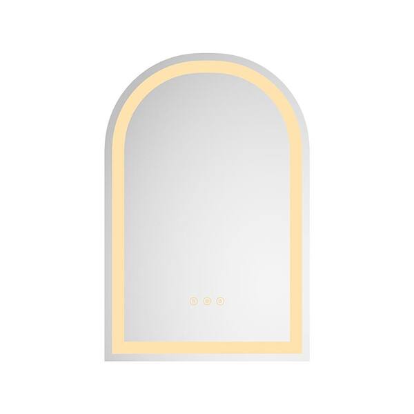 Unbranded 20 in. W x 32 in. H Arch Framless Mirror Wall Mirror Vanity Mirror