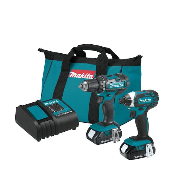 Makita 18V LXT Lithium-Ion Cordless Compact 2-Piece Combo Kit 1.5 Ah (Driver-Drill/Impact Driver)