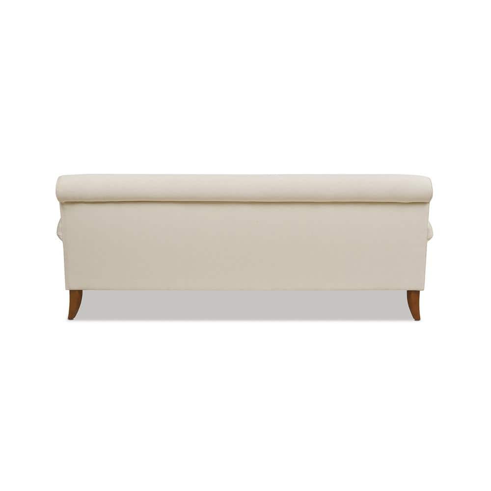 Alana Light Beige Linen Upholstered Lawson Sofa with Removable Cushions
