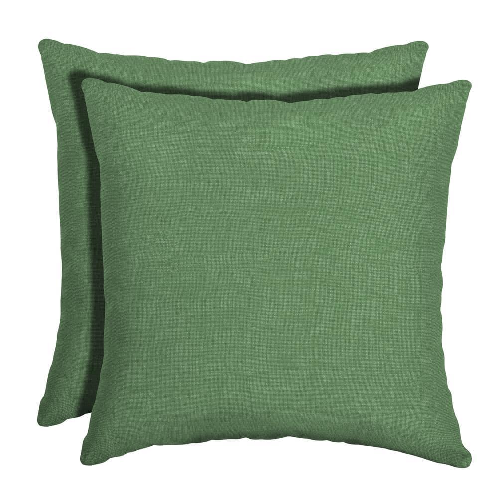 Moss Green 16" Square Outdoor Throw Pillow Set