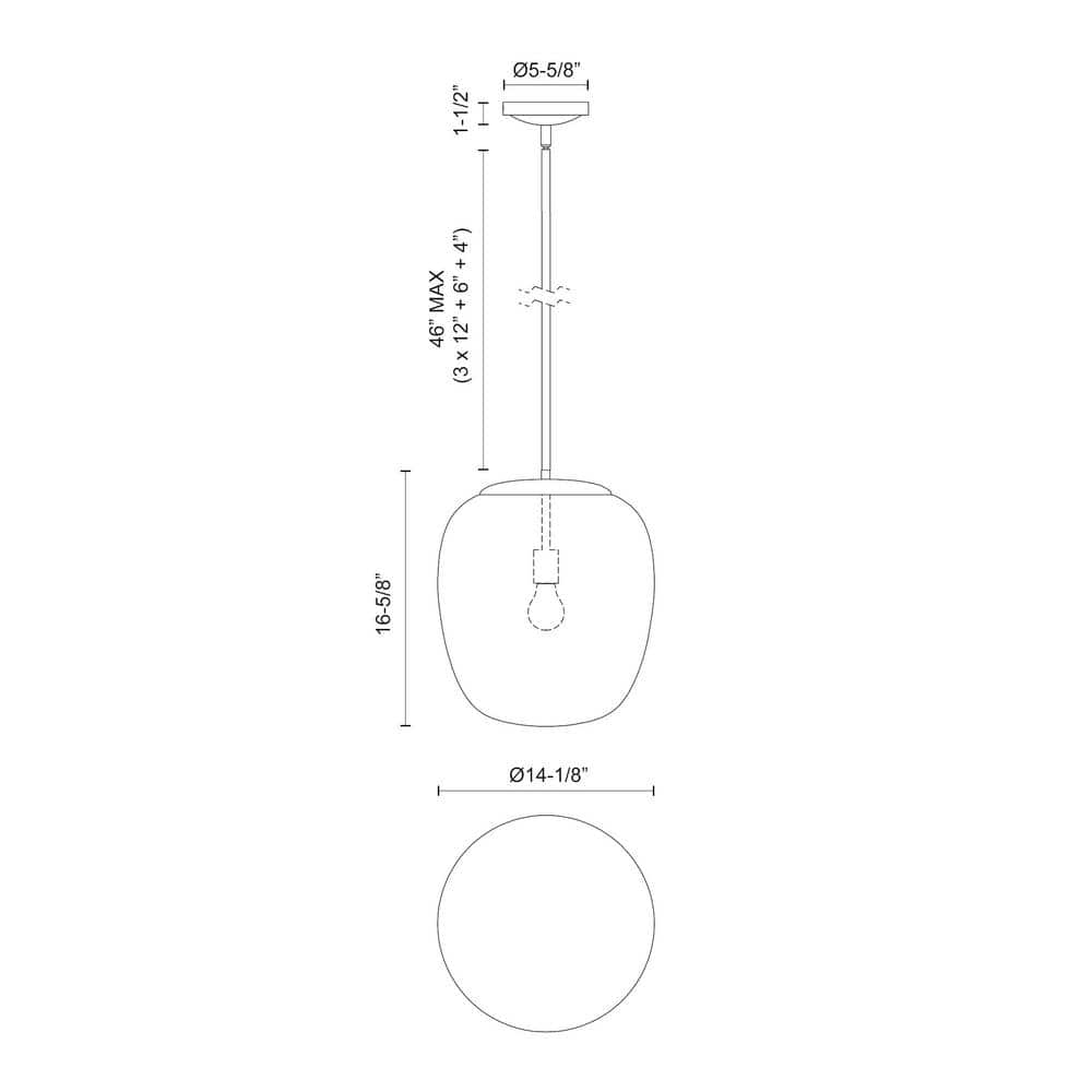 Holden Brushed Nickel and Glass Pendant Light