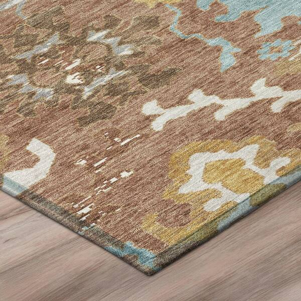 Chantille Machine Washable Indoor/Outdoor Abstract ACN3158 Rust 2 ft. x 3 ft. Accent Rug