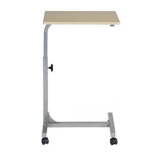 14.6 in. Rectangular Mobile C Shaped Laptop Desk with Adjustable Height
