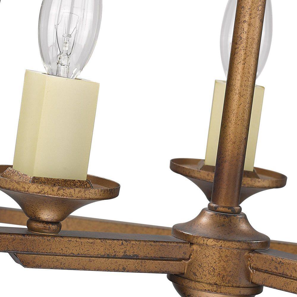 Athena Grecian Gold 3-Light Indoor/Outdoor Semi-Flush Mount