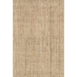 Lavender Natural 8 ft. x 10 ft. Hand Tufted Jute Area Rug