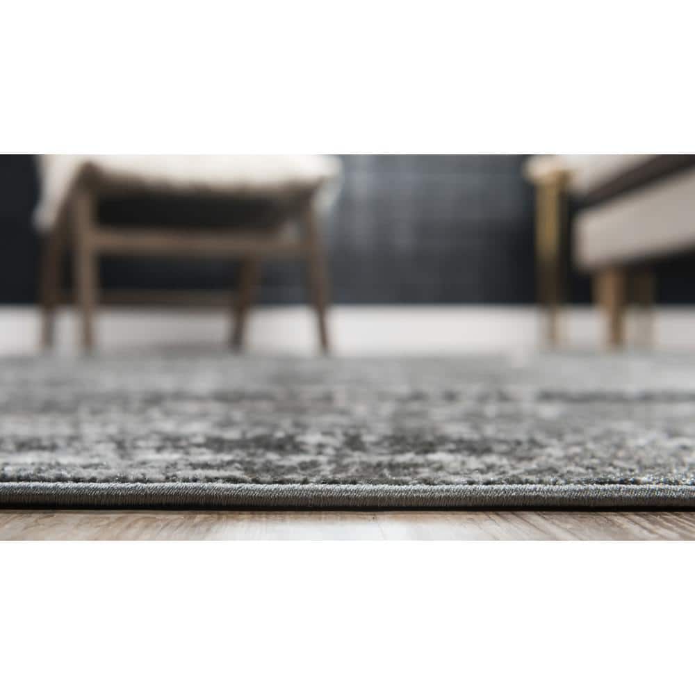 Casino Sofia Dark Gray 9' x 12' Rectangular Synthetic Area Rug