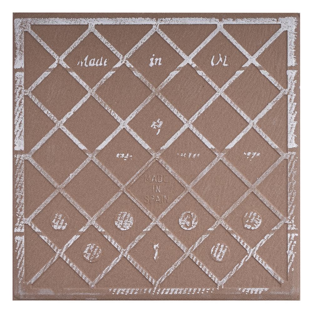 Kenzo 8" x 8" Black and White Porcelain Tile
