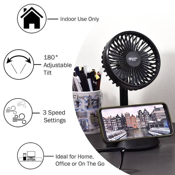 panergy 8 in. 10000mAh Rechargeable Battery Fan for Hanging or Tabletop  Use, Portable USB Fan with LED for Tent Car Jobsite THD-MLF004L-BLK - The  Home Depot