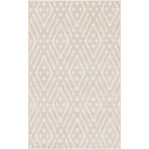 Sabrina Soto Beige 5 ft. x 8 ft. Ella Indoor/Outdoor Area Rug